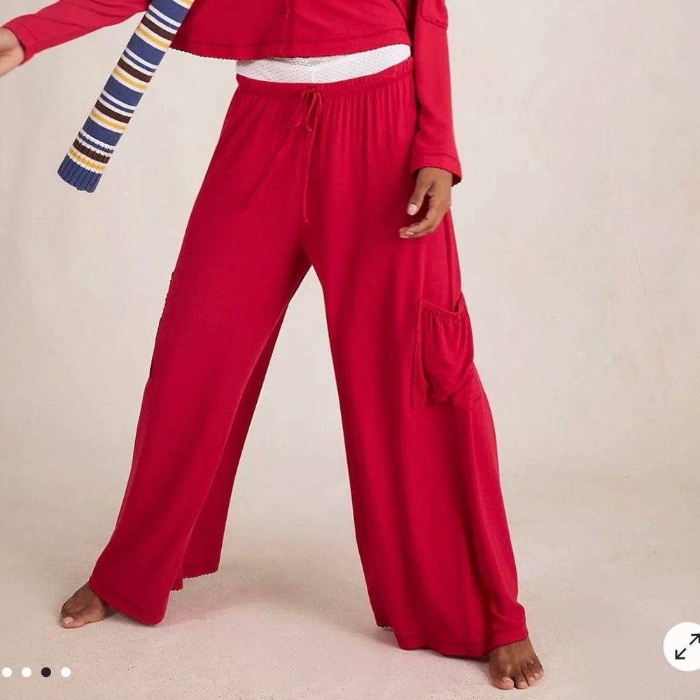 Intimately Free People First Base Lounge Wide Leg Loungewear Cozy Pants SZ S
